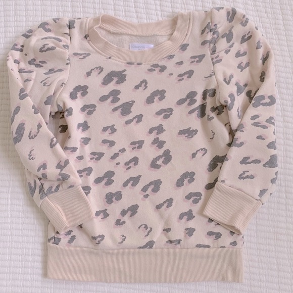 Grayson Mini Other - Grayson Mini toddler girls sweatshirt. Size 4T. Cream with leopard print.